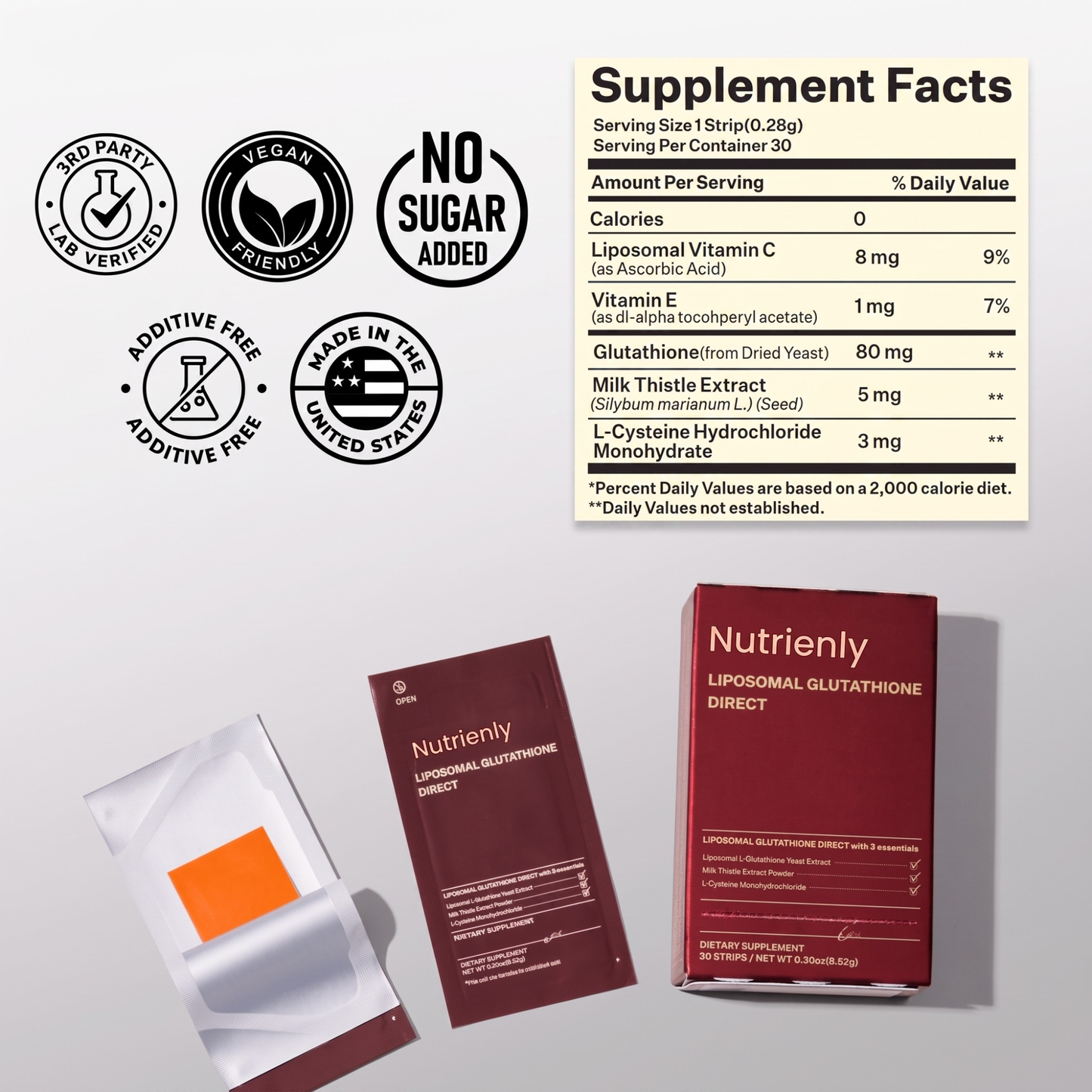 Liposomal Glutathione Strips