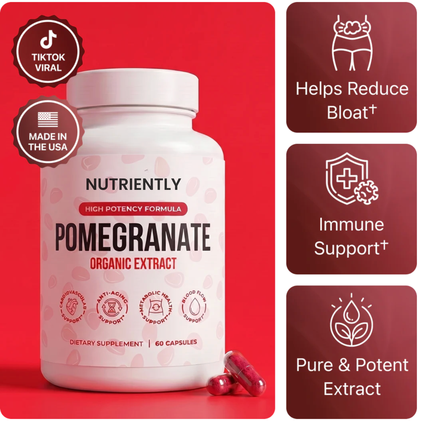 Organic Pomegranate Extract Capsules